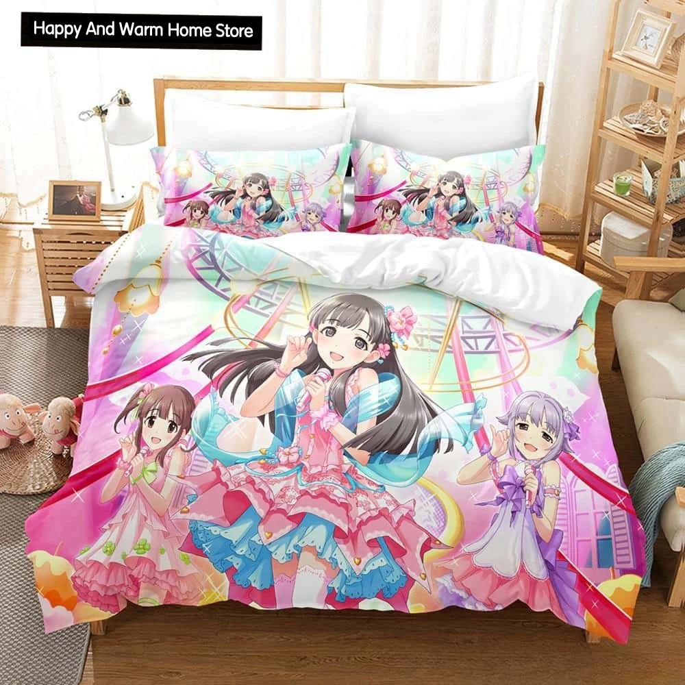 THE iDOLM@STER Cinderella Girls Starlight Stage 3D Printed Anime Bedding Set for Adult Boys Duvet Cover