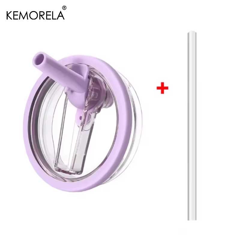 40oz Flip Straw Leak Proof Lid for 2.0 Tumbler Lid Replacement for Car Cup Accessories Straw Cover Cleaning Brush with Straw
