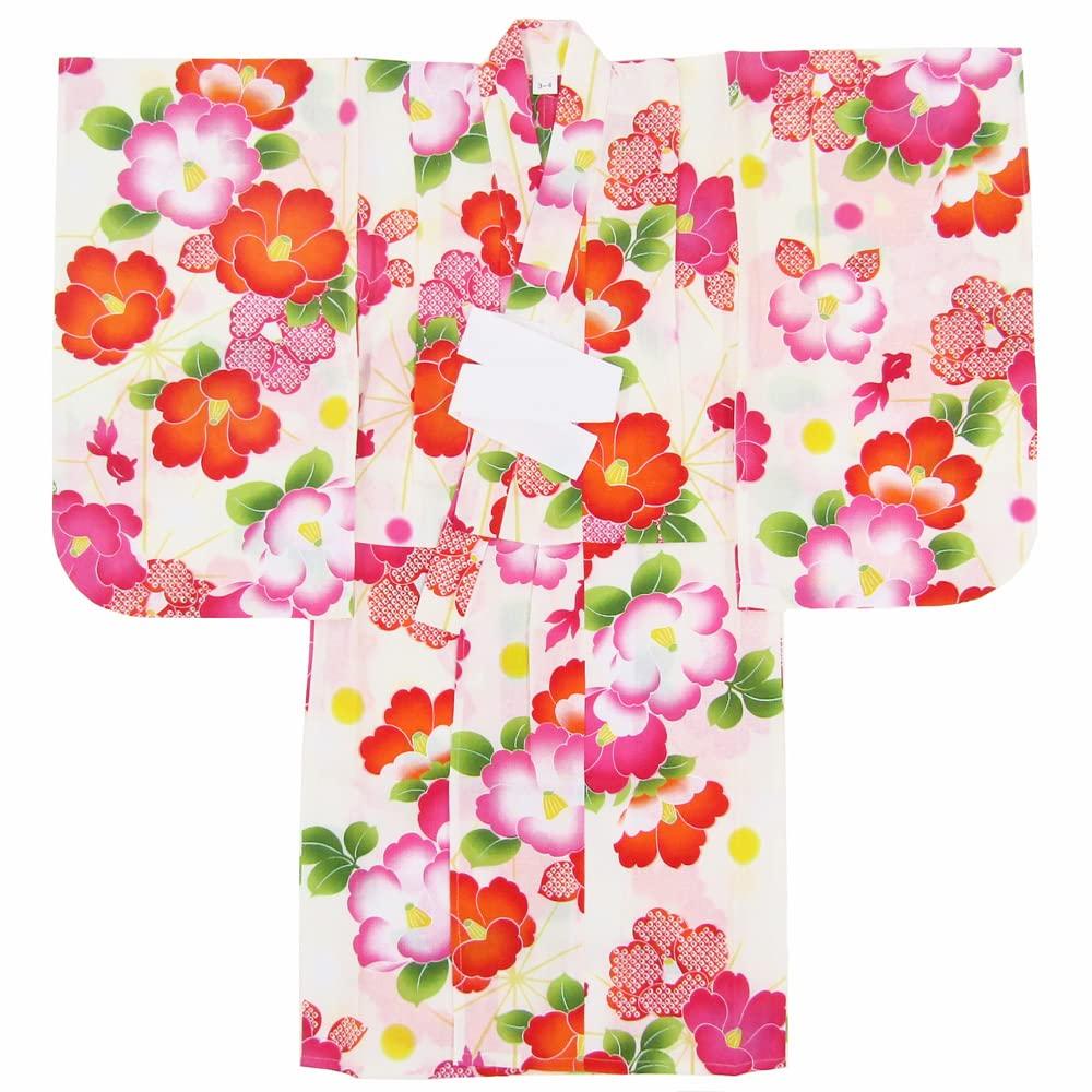 

Детское юката «Камелия, золотая рыбка, белый» wcu11 [Wagamama] для девочек (Размер 100)