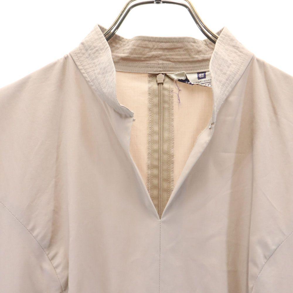 GIVENCHY Short sleeve Stand collar flare Knee-length dress 42 Beige Women Used