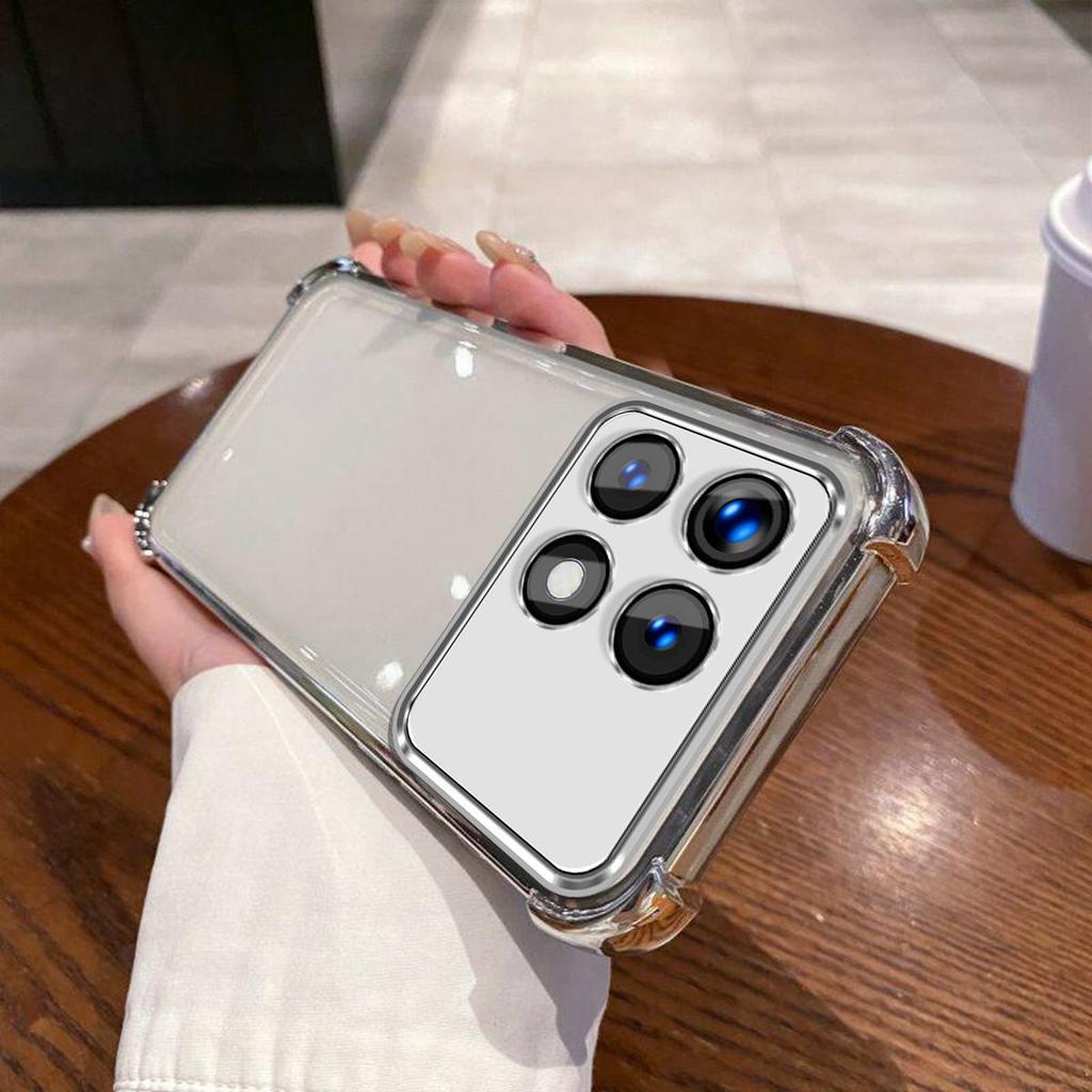 Case for Xiaomi POCO F8 Pro,F6 Pro Electroplated Color Border Clear Phone Casing Cover