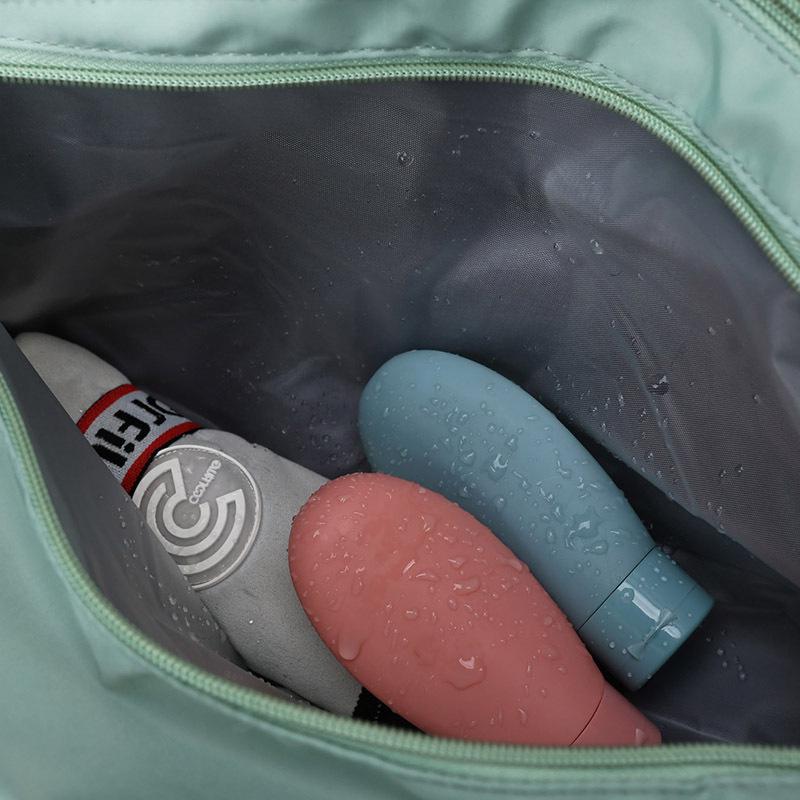 Sporttasche für Yoga mit großem Fassungsvermögen, bedrucktem Logo und Nass-/Trockenfach, ideal für Reisen und Fitnessstudio mit Schuhfach