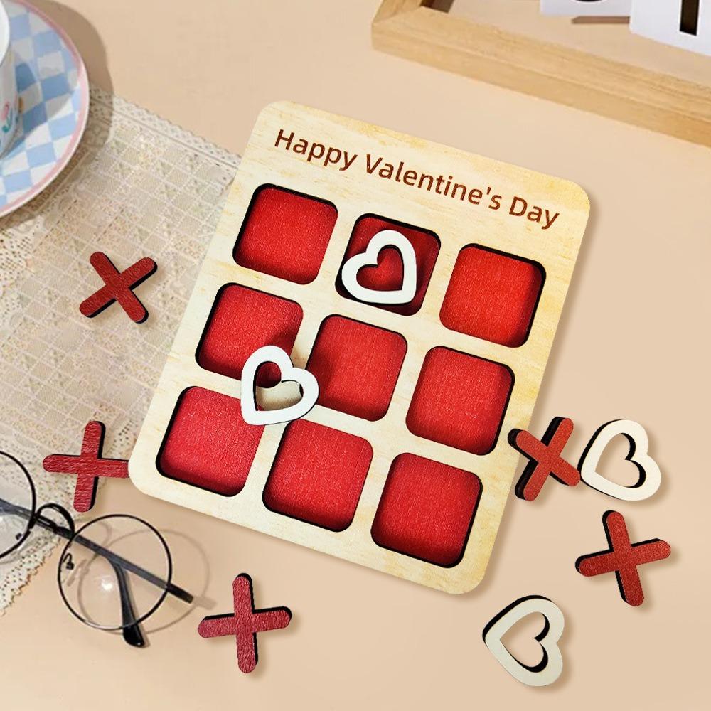 Romantic Valentine's Day Board Game Wooden Family Game Educational Toys  Interactive