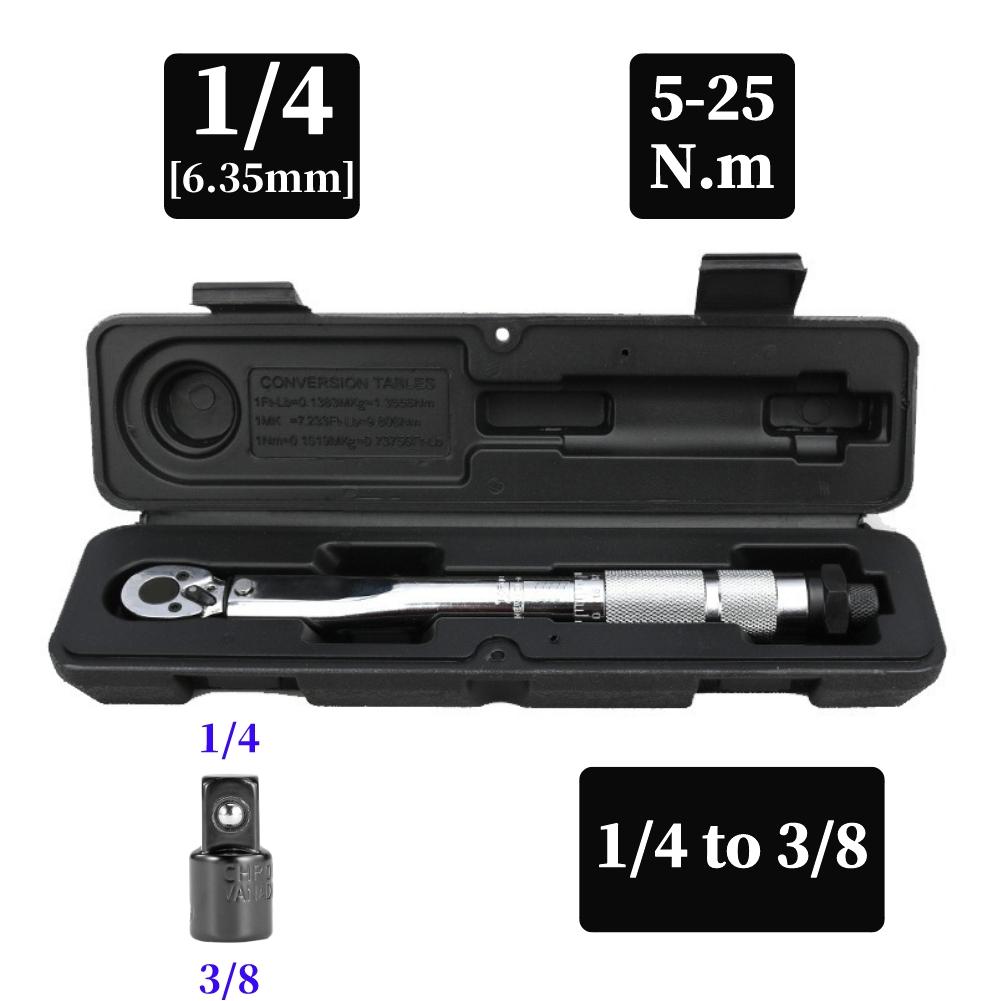 Ratchet Torque Wrench Square Drive 5-150N.m Reversible Ratchet Key 3/8'' Adjustable Torque Spanner Precise Preset Hand Tool