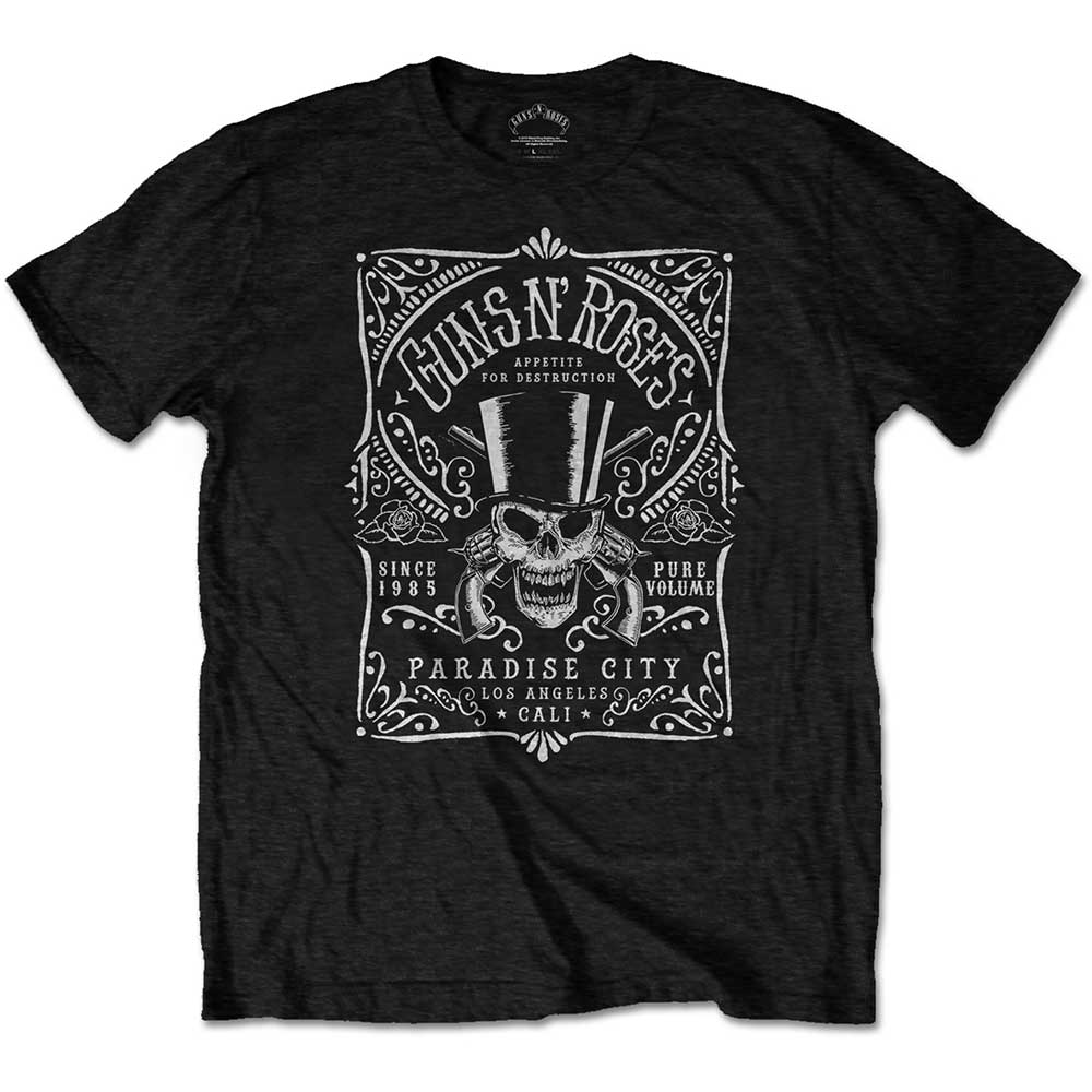Guns N Roses TShirt Bourbon Label OFFICIAL NEW XL