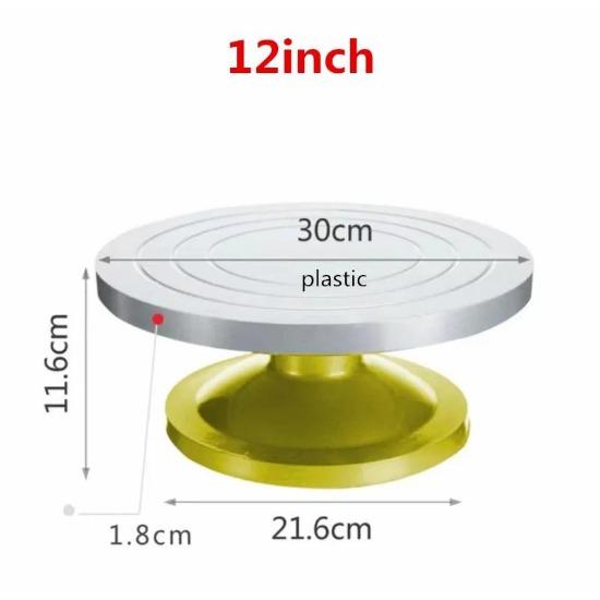 

Подставка для торта Инструмент для выпечки 10 12 14 дюймовый столик для кремового торта Поворотный стол Вращающаяся подставка для стола, основание, поворачивающееся Стол для украшения