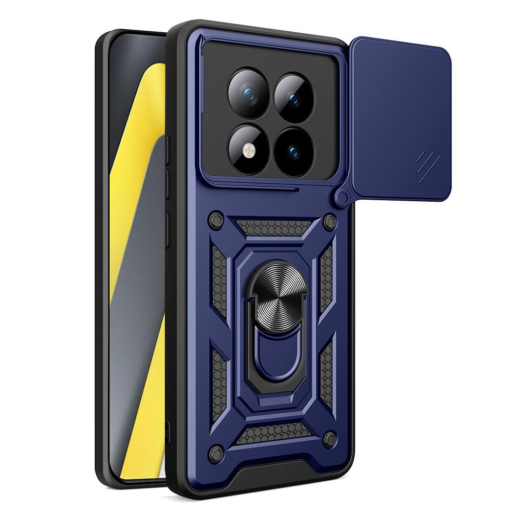 

Чехол-подставка Funda для Xiaomi POCO M8 5G Чехол со кольцом-подставкой для камеры Ударопрочная крышка Capa for POCO M8 синий