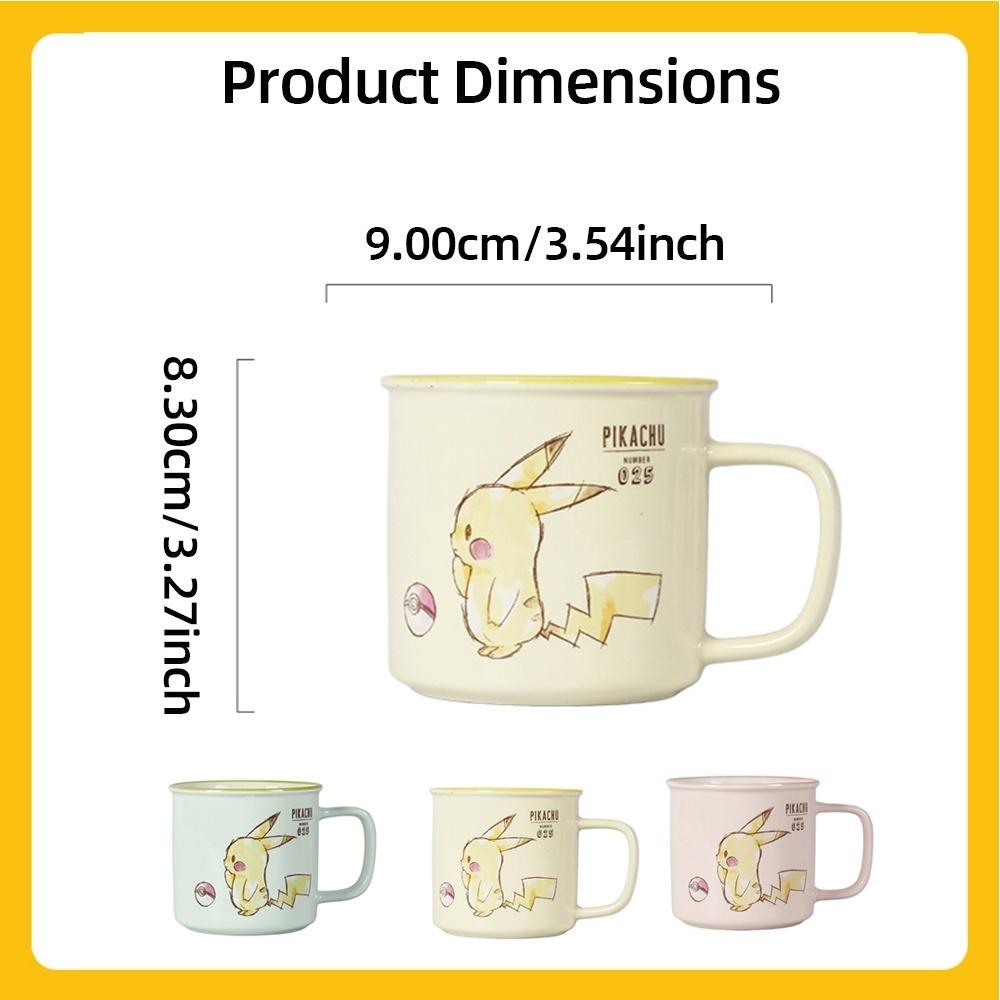 SHUNXIANG Pokémon Lizenzierte Pikachu Keramiktassen Kawaii Muster Frühstück Milchbecher Kinder Kaffeetassen Trinkgeschirr Geschenk