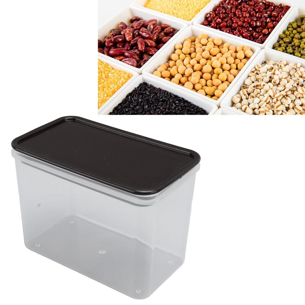 2PCS pp Grain Storage Box Rectangular Cereal Container Durable Sealed Container  Home Kitchen