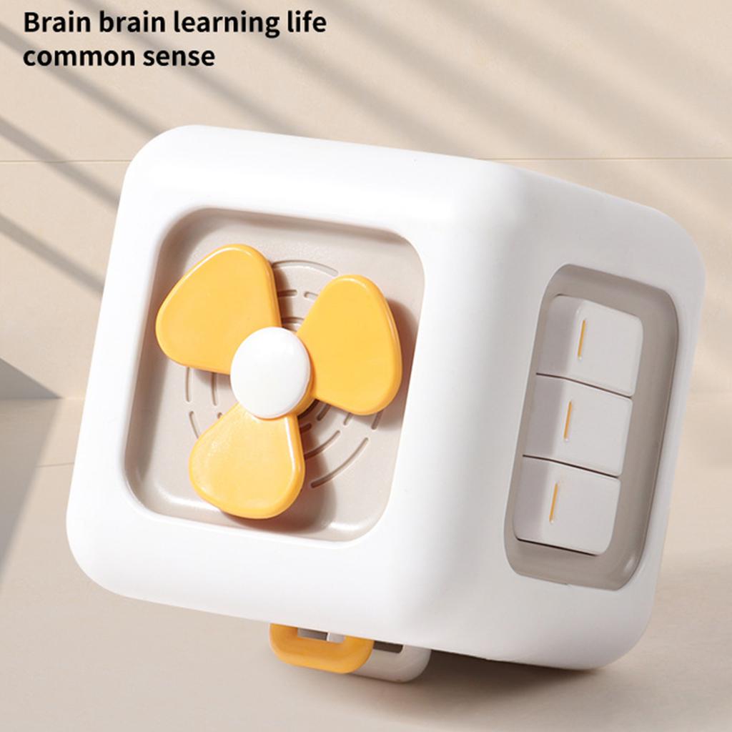 6 Sided Busy Ball Toy Drawer Switch Rotating Knob Hexahedral Busy Ball Early Education Toy for Kids