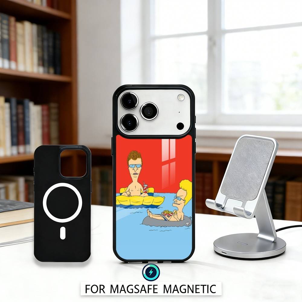 Cartoon B-Beavis And Butt-Head Phone Case For iPhone 17,16,15,14,13,12,Pro,Max For Magsafe Magnetic Wireless Charging