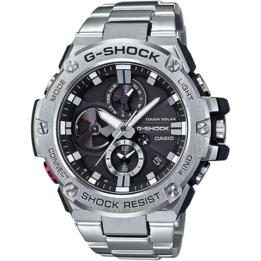 Casio G-Shock G-STEEL Smartphone Link Men's Watch GST-B100D-1AJF Silver Stainless Steel 200m Water Resistant