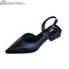 Fashion High Heels Sandals Woman Pointed Toe Heeled Shoes Shallow 2025 Summer Trend Loafers Slingback Shoes Elegant Dress Pumps Mujer