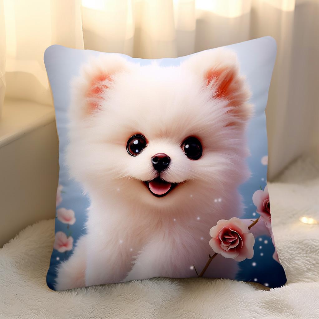 Cute Cat Pillow Pillow Sofa Cushion Bedside Cushion Office Waist Support Back Cushion Waist Car Cushion Cover