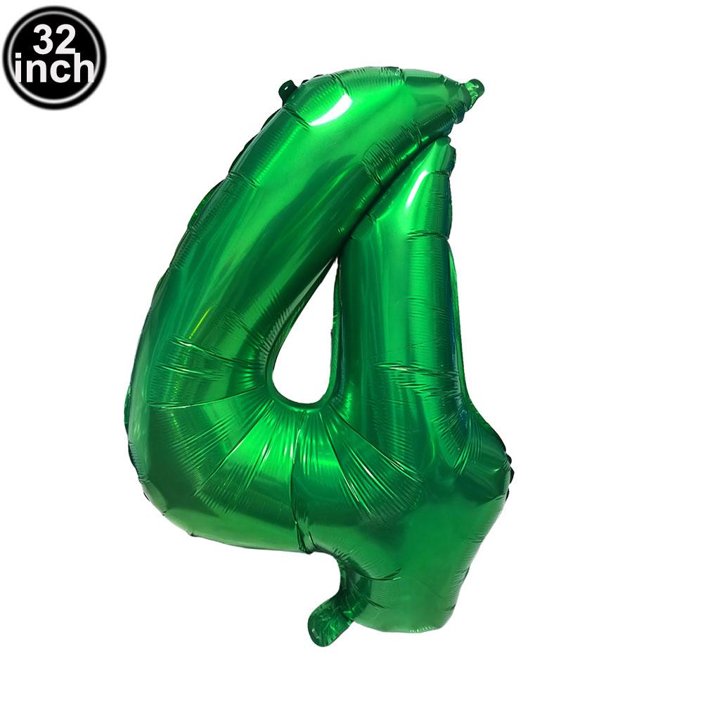 Green Large Numbers Balloon 32 Inch 0 1 2 3 4 5 6 7 8 9 Jungle Birthday Digit Bachelorette Balloons Figure Golob Party Ballon