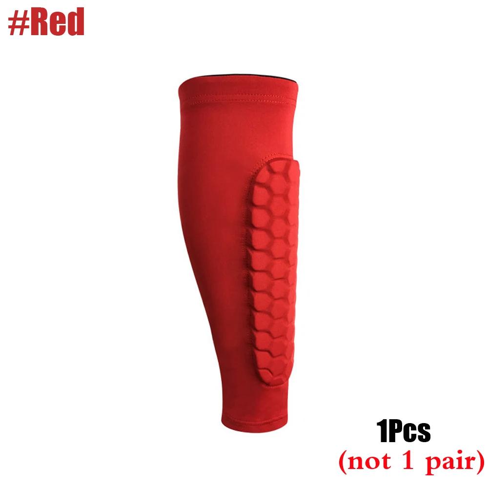 1Pcs Leg Sleeves Shin Guards Shockproof Honeycomb Nylon Support Sock Shin Protector Soccer Gear Soccer Shields Sports Legging