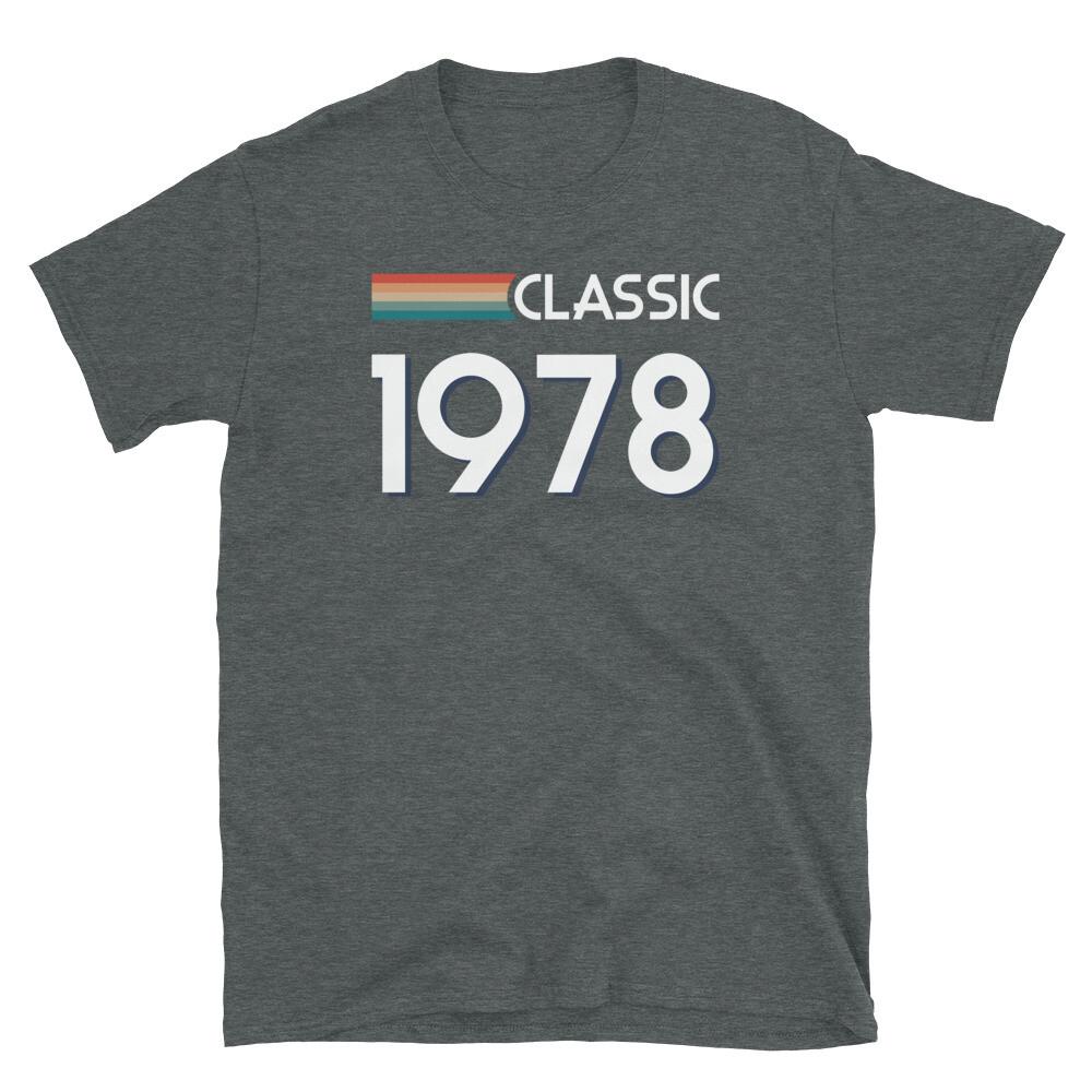 Classic Retro Inspired Graphic Birthday 1978 Vintage Short-Sleeve Unisex T-Shirt