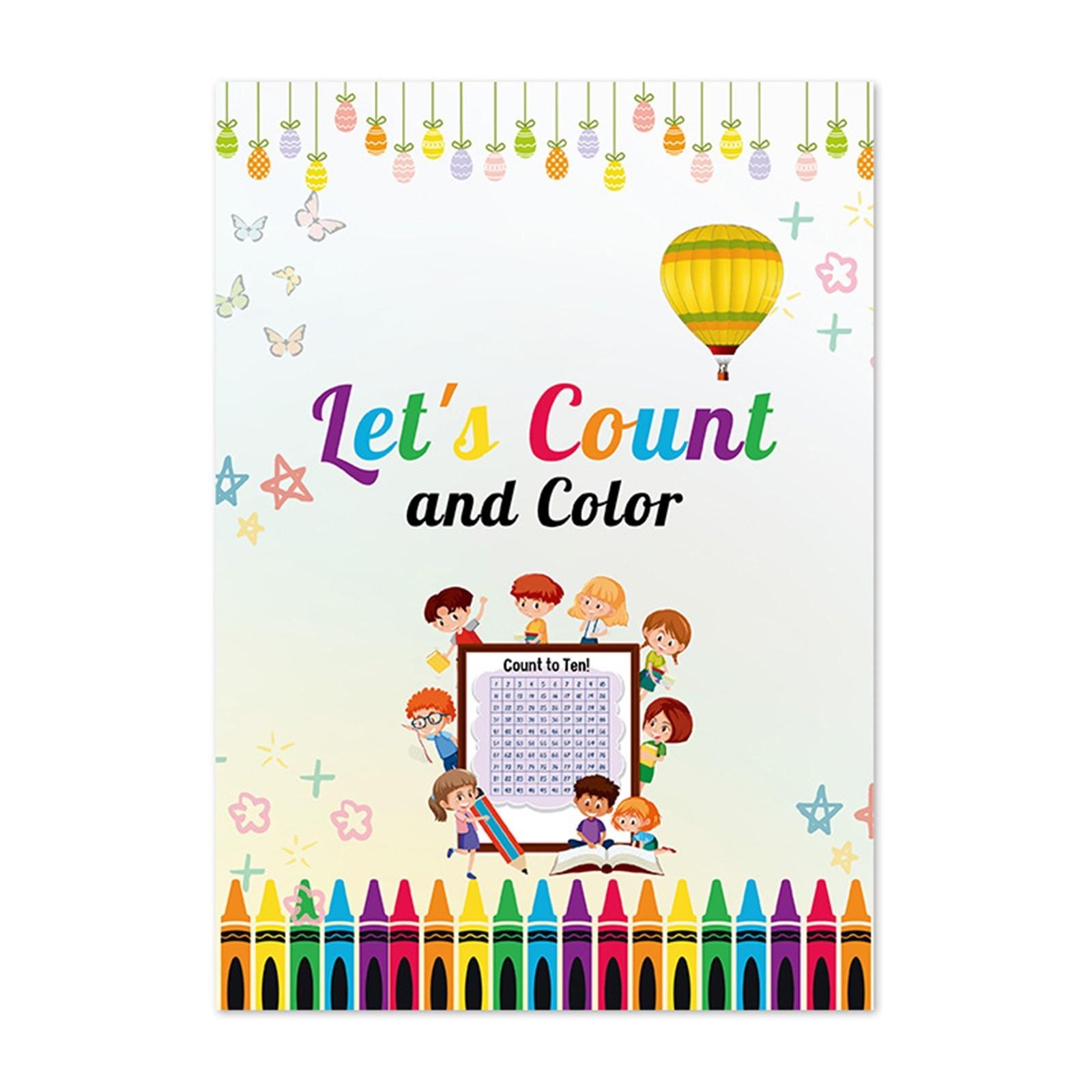 

Раскраска, Давайте посчитаем, Давайте напишем | Книга развивающих упражнений для детей младшего возраста One Size