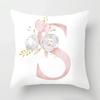 45x45cm Pink Rose 26 Letters Pillowcase Wedding Party Decoration Sofa Car Creative Ornament Couple Home  Cushion Cover