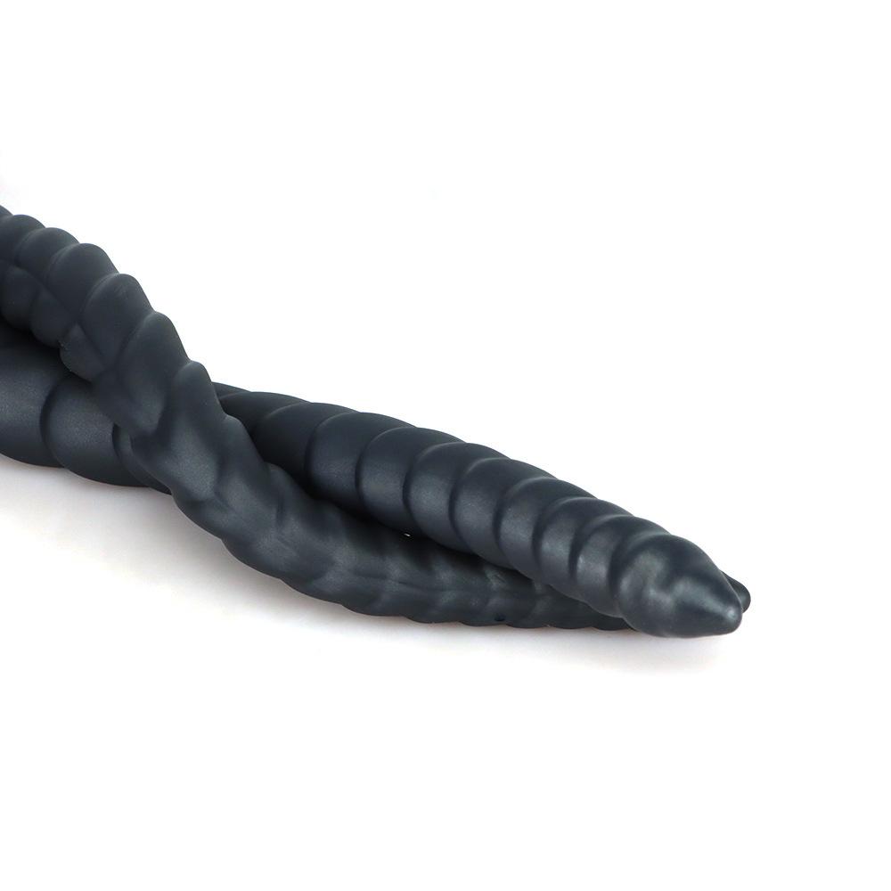 New Ultra Long and Thick Shaped Tentacle Octopus Abyssal Dildo with Anal Plug in The Anus and Long Anal Whip