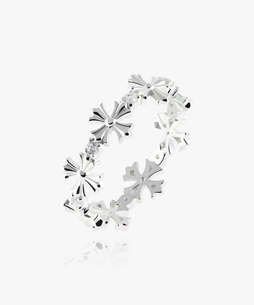Helene Jewelry 925 Silver Poulsen Cross Cubic Miss Ring (Type D)