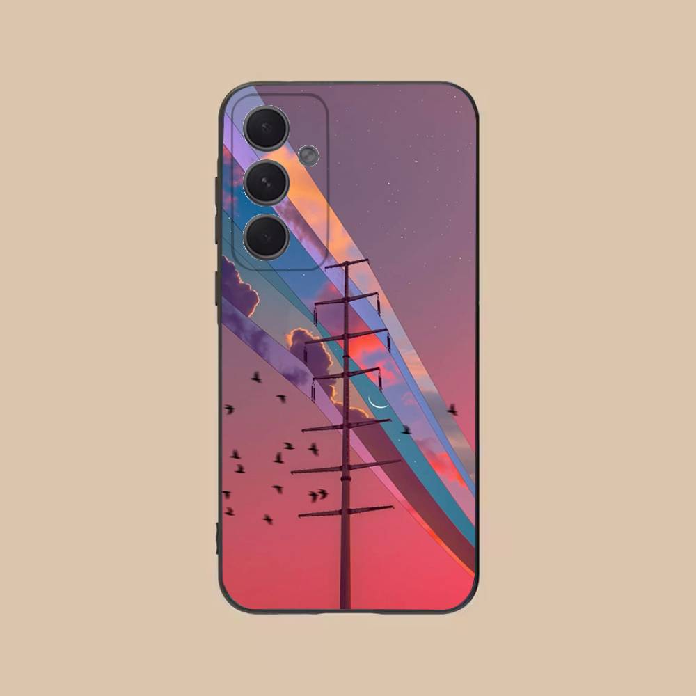

Divided Sky Phone Case For Samsung S25,24,21,22,23,20,S30,Ultra,Plus,Fe,Lite,Note,5G Black Cover SamsungS24