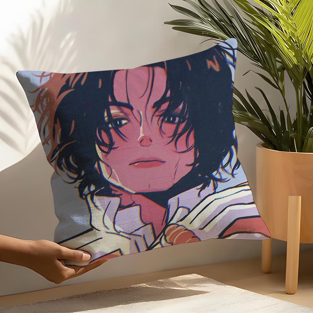 Classic Singer M-Michael Jackson Pillow Case Linen Cushion Covers For Decorative Sofa Home Pillows Case Car Chair Pillows Cases