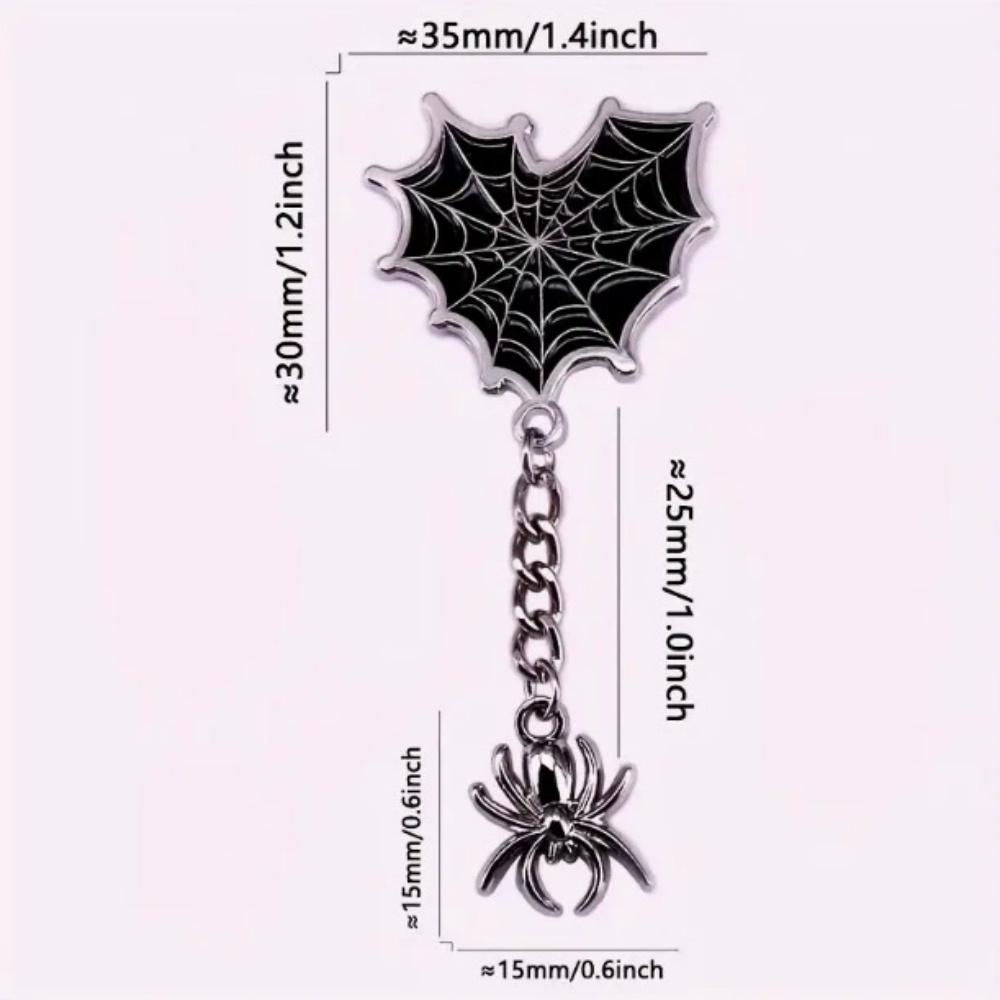 Personalized Spider Web Pendant Brooch Unisex Unique Fashion Versatile New Gothic Badge Horror Element Jewelry