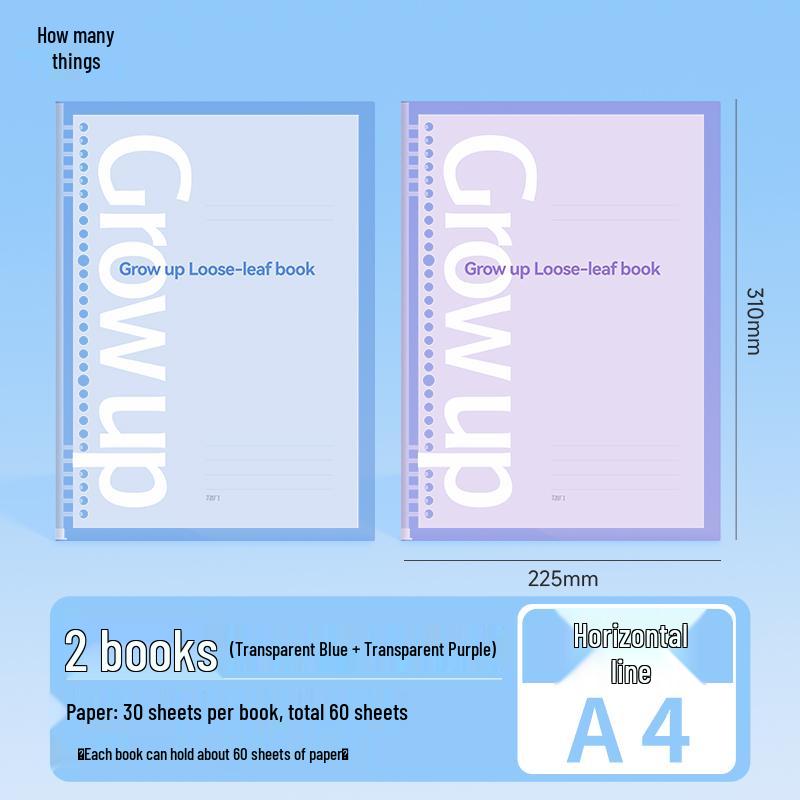 Comfortable Colorful Loose-Leaf Binder: B5/A4/A5, Detachable & Replaceable Pages, Ideal for College Students Studying for Exams
