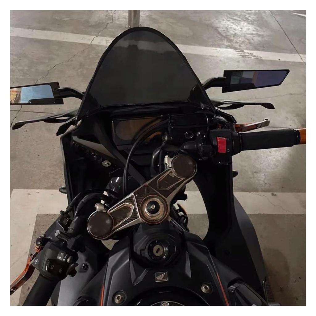XPingu Vindruta för CBR650R 2019202020212022022020202023 Motorcykel Förstärkt Höjd Vindruta Vindruta Svart Grå Vindruta Färg: Svart