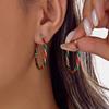New Asymmetric Christmas Tree Candy Cane Stud Earrings For Women Crystal Zircon Star Bowknot Xmas Earring Holiday Party Jewelry