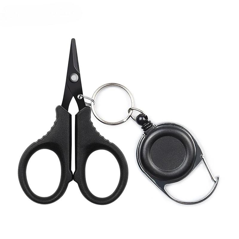 Titanium Coating Stainless Steel Fishing Scissor Plier Cut PE Braid Line Cutter Plies Carp Fishing Accessories Tools