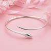 925 Sterling Silver Wedding Gift Teardrop-Shaped Bangle Fashion Jewelry