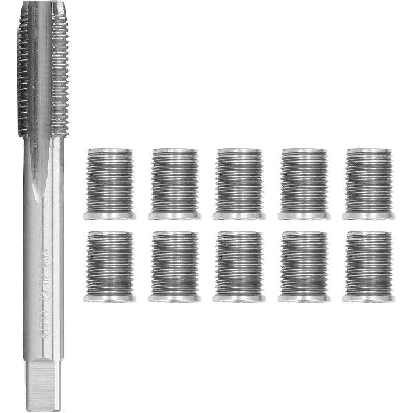 

Spark Plug Thread Repair Kit with M10x1.25 Bolt and M12x1.25 Tap for Automotive Gasoline Engine Generator Repair Tool