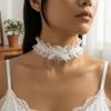 Cute Love Heart Lace Necklace Y2K Party Jewelry Lolita Choker Role Play Accessory Punk Cosplay Necklace Women