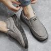 Herren Freizeit Leder Freizeitschuhe Atmungsaktive Slipper Herren Sneakers Männlich Bequeme Leder Flache Schuhe Sneakers Herrenschuhe