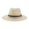 Retro straw hat Panama big flat brim hot sale in Europe and America, men's and women's new face small French sunshade beach hat