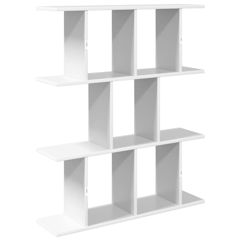 Wall Shelf White 102 X 20 X 96 Cm Engineered Wood