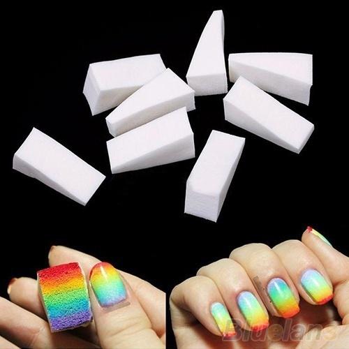 16 PCS Nails Beauty Accessories White Sponges for Acrylic Manicure Gel Nail Art Care DIY UV Tool