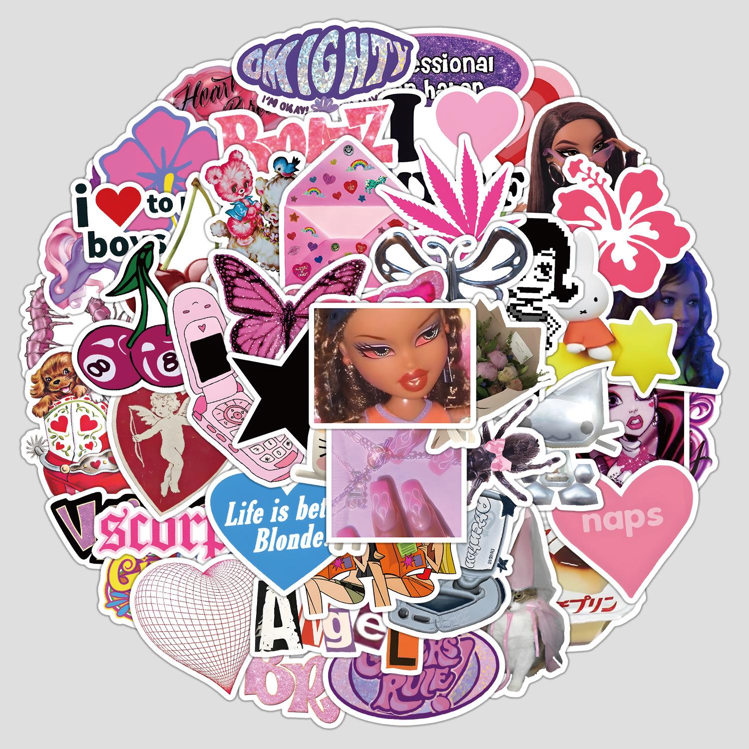 

50 Trendy Series Graffiti Stickers for DIY Stationery, Water Cups, Computers, Skateboards, Waterproof Decorative Stickers