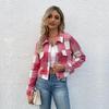 Women's 2024 Autumn Plaid Cardigan Shirt Jacket - European & American Retro Style