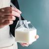 300ml Glass Milk Cup Milk Carton Juice Cup Mini Creamer Square Glass Cup Milk Pitcher Jug Creative Cocktail Glasses for Drinks