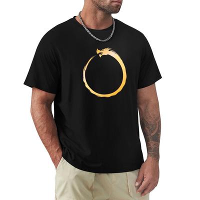 Golden Ouroboros TShirt Anime T Shirts Tshirts Man Tshirts for Men Cotton