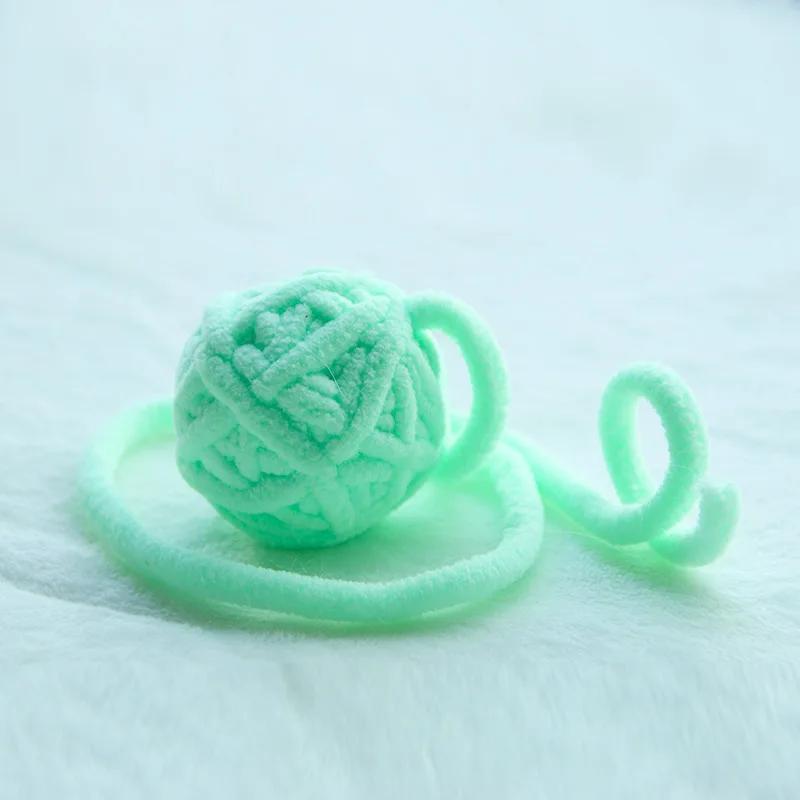 Cat Toys Colorful Yarn Balls with Bell Sounding Interactive Chewing Toy for Kitten Stuffed Toy Ball Cat Supplies