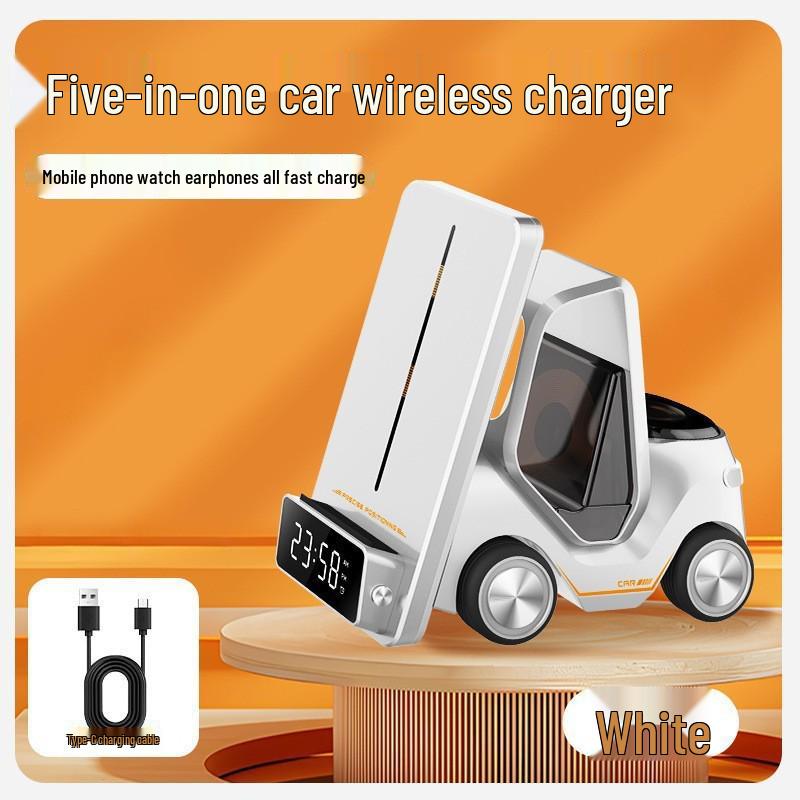 15W Wireless Desktop Charger for Apple & Huawei - Small Forklift Design
