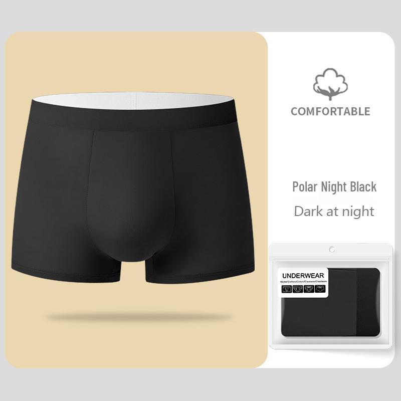 Men's Ice Silk Antibacterial Boxer Briefs - Comfortable, Breathable Underwear for Summer