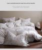 New 2026 A-Class Cotton Linen Digital Print 4-Piece Bedding Set: Fitted Sheet, Duvet Cover, Bed Sheet