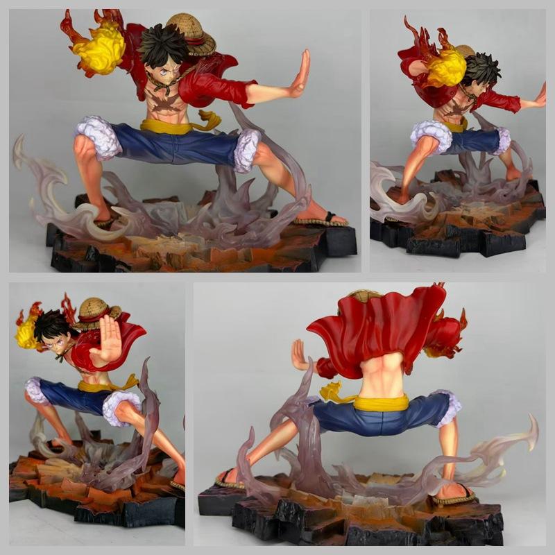 One Piece Gk Combat Form, Jinshan Second Gear Luffy, Luminous, Statue, Model Ornament, Boxed Figure