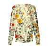 Women Long Sleeve Casual Cardigan Floral Print Button Front Lightweight Open Front Workwear Top