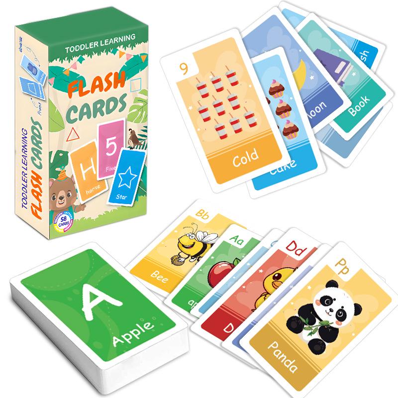 English Word Flashcards: 60 High-Frequency Learning Cards for Kids' Education and School Teaching Aids